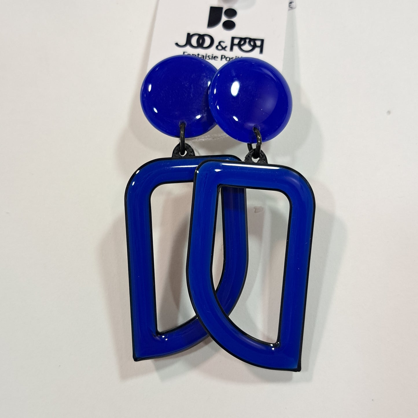 Boucles percées Virgule bleu dur THIERRYJOO