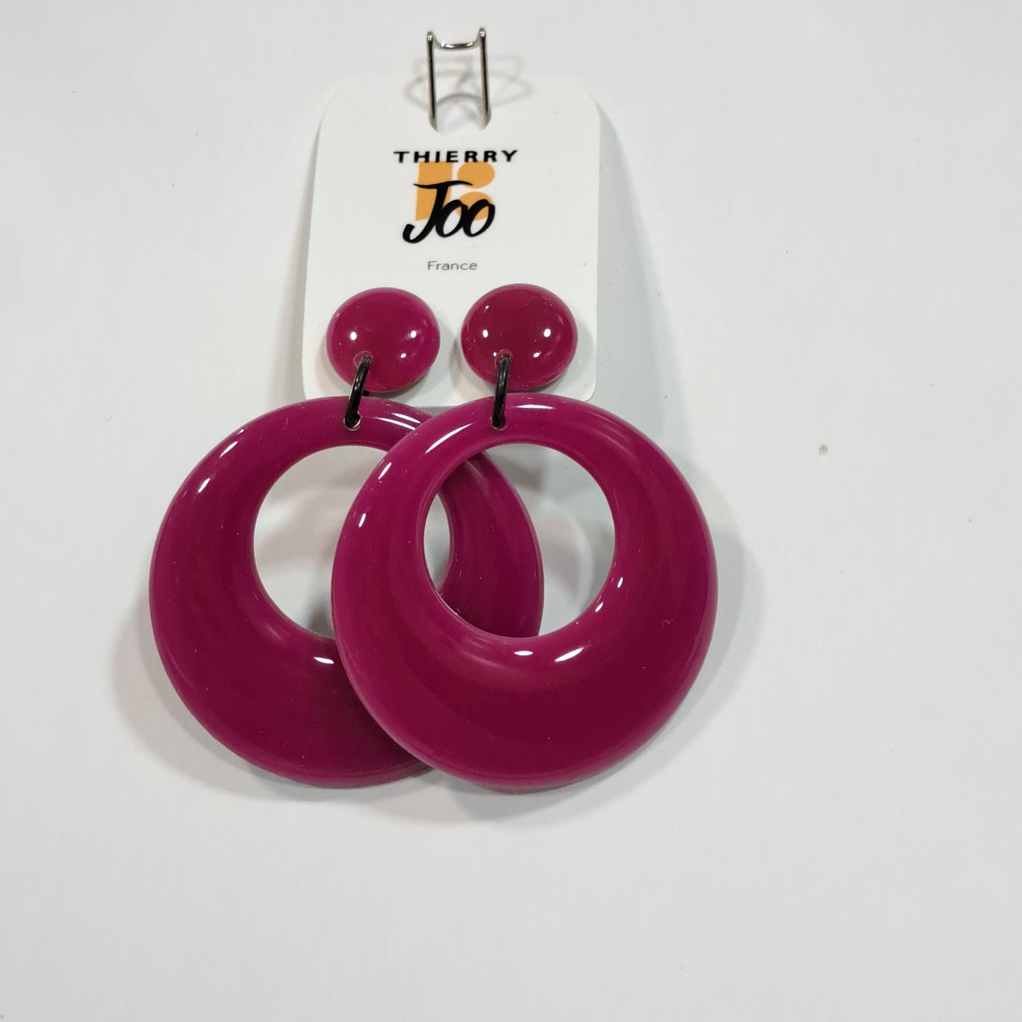 Boucles percées Créole rose THIERRYJOO