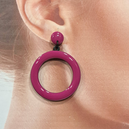 Boucles percées Créole rose THIERRYJOO