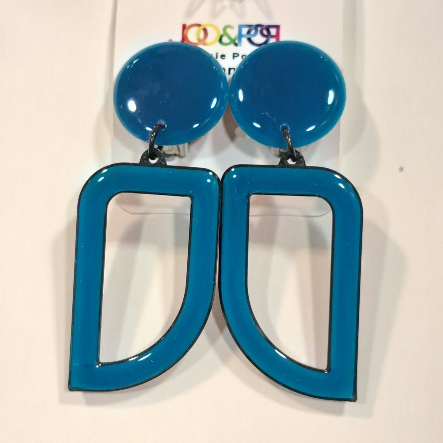 Boucles clips Virgule bleu canard THIERRYJOO