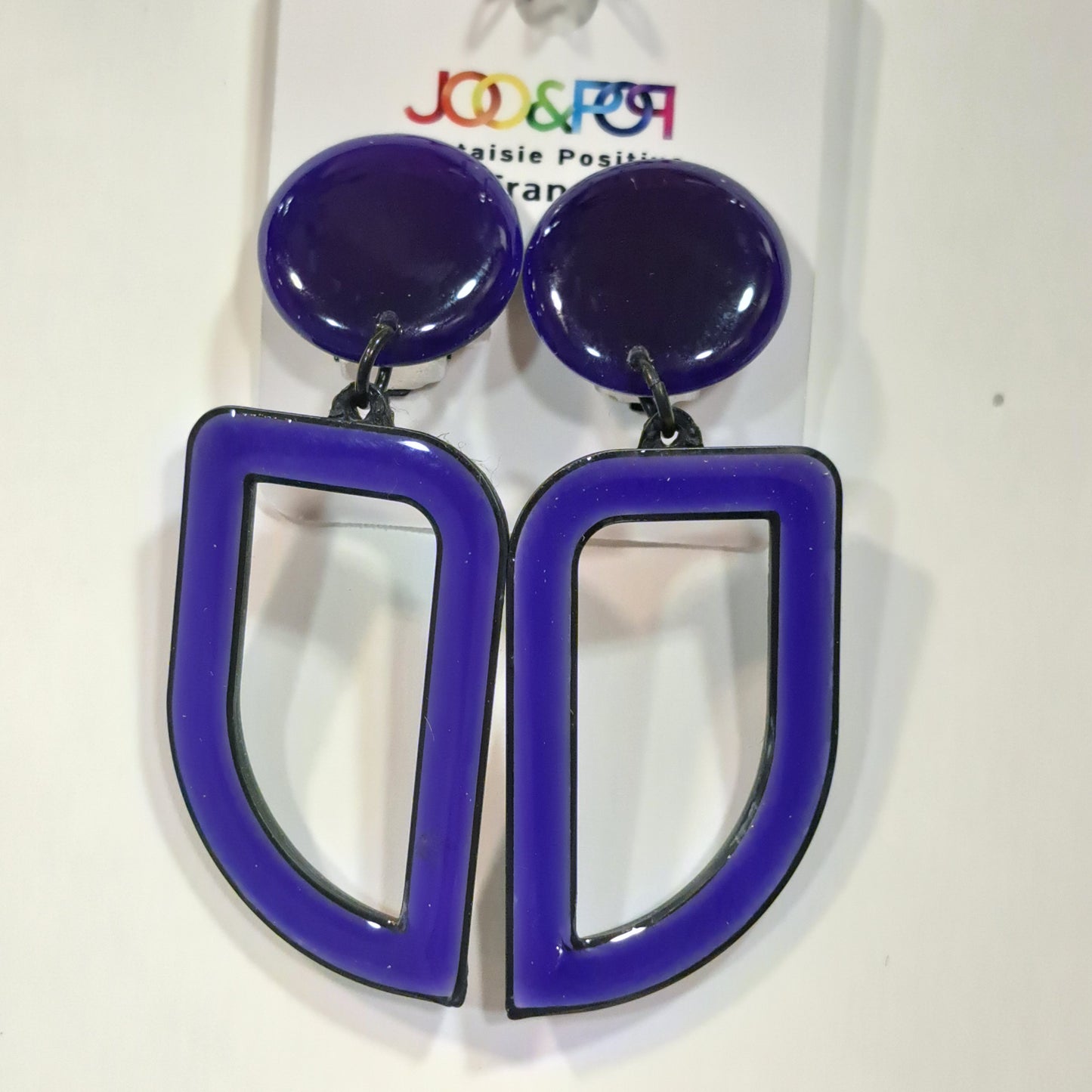 Boucles clips Virgule violet THIERRYJOO