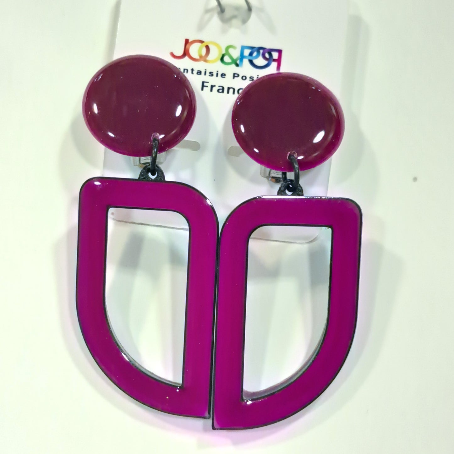 Boucles clips Virgule rose THIERRYJOO
