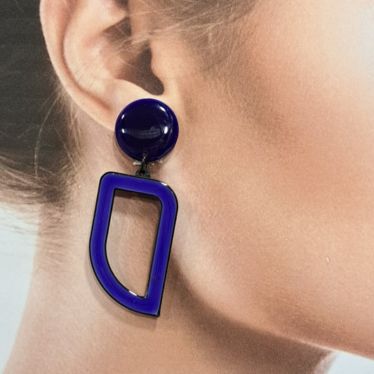 Boucles clips Virgule violet THIERRYJOO