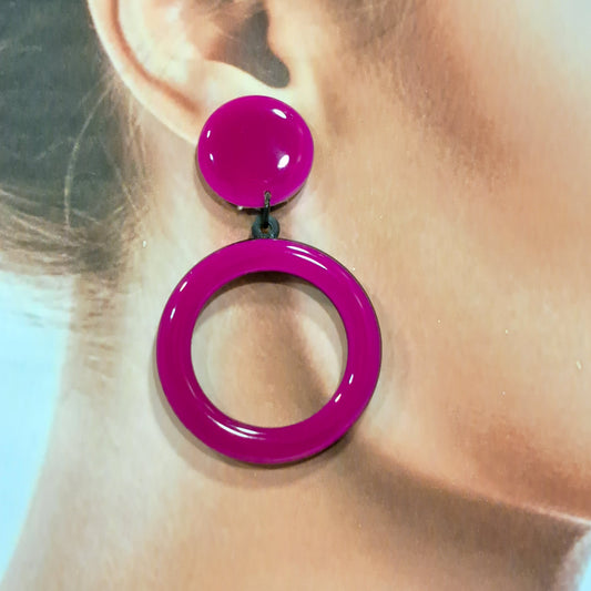 Boucles clips Créole rose THIERRYJOO