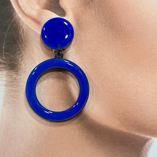 Boucles clips Créole bleu dur THIERRYJOO