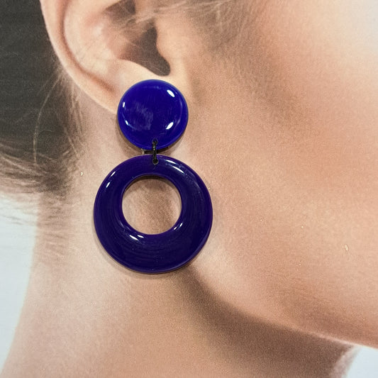 Boucles clips Créole bleu dur THIERRYJOO