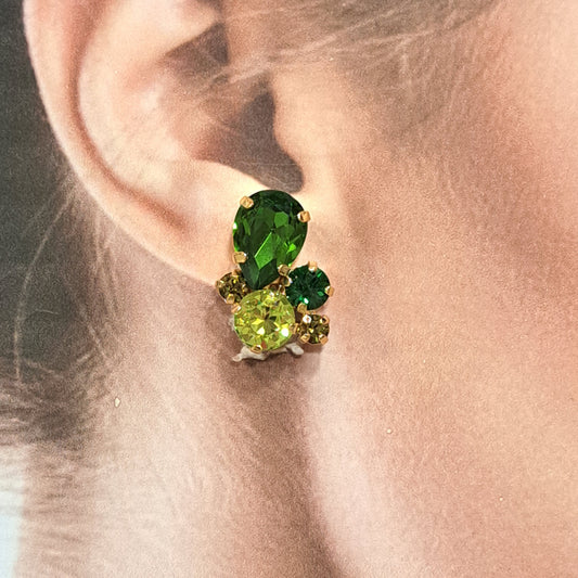 Boucles clips vert CREZUS