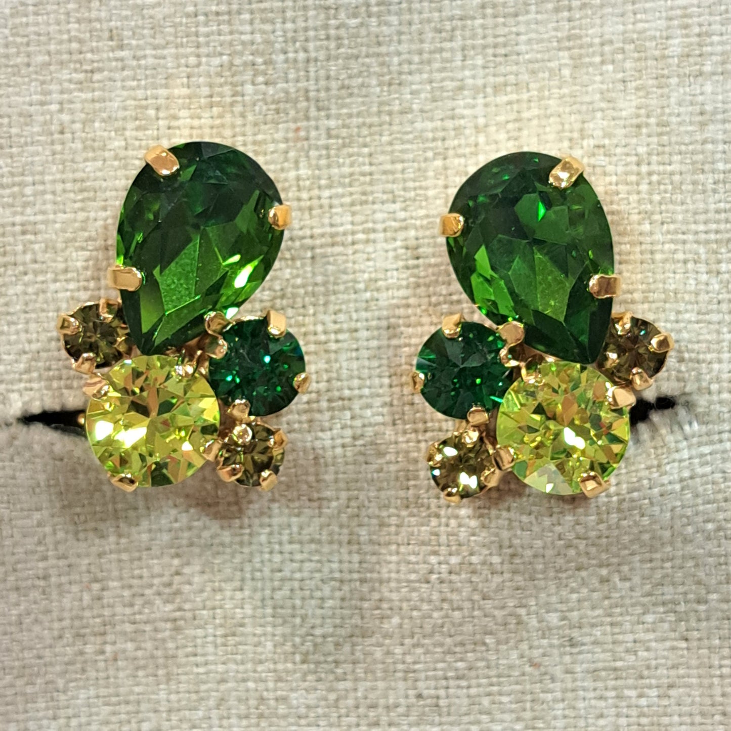 Boucles clips vert CREZUS