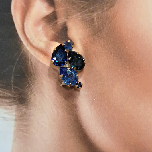 Boucles clips bleu CREZUS