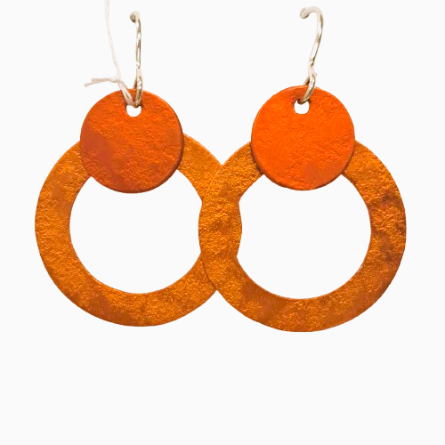 Boucles percées Cercle orange OANA MILLET
