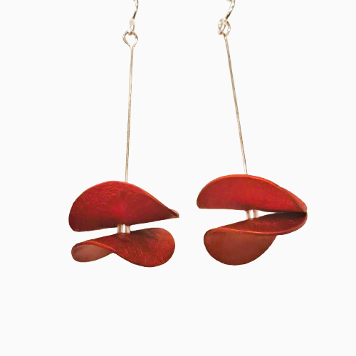 Boucles percées Mobile rouge OANA MILLET