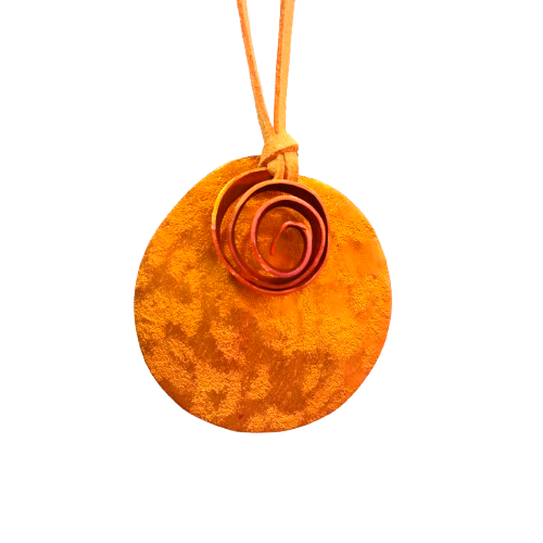 Collier sautoir Spirale orange OANA MILLET