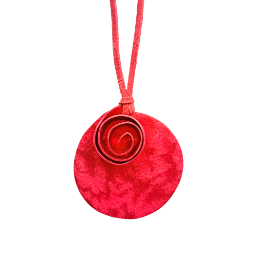 Collier sautoir Spirale rouge OANA MILLET