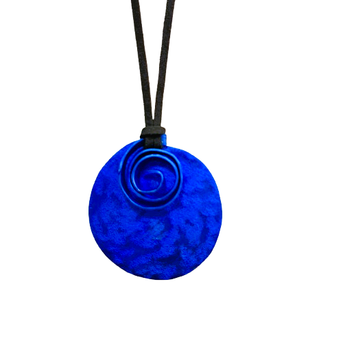 Collier sautoir Spirale bleu OANA MILLET