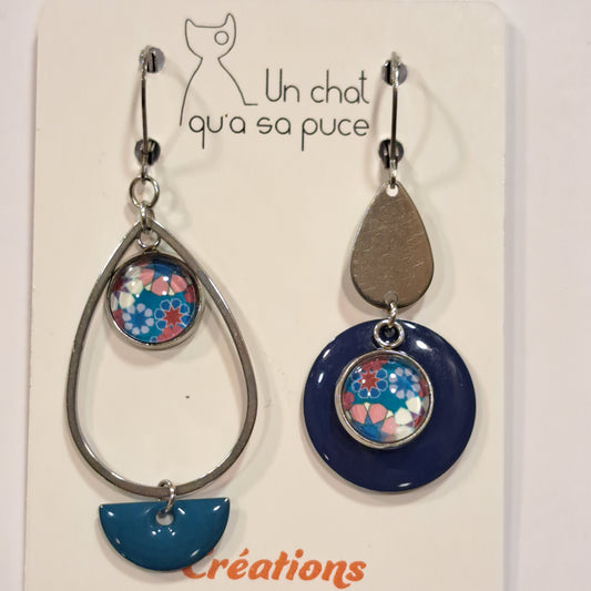 Boucles percées Toronto bleu UN CHAT QU'A SA PUCE