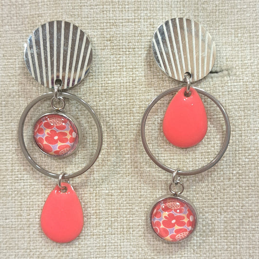 Boucles Clips Sydney rose UN CHAT QU'A SA PUCE