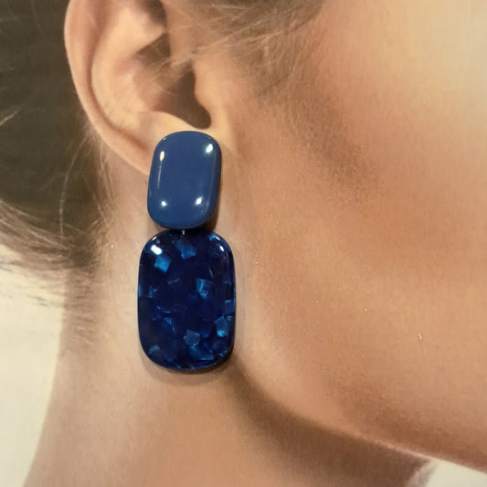 Boucles clips Ntombi bleu BELLE MISS