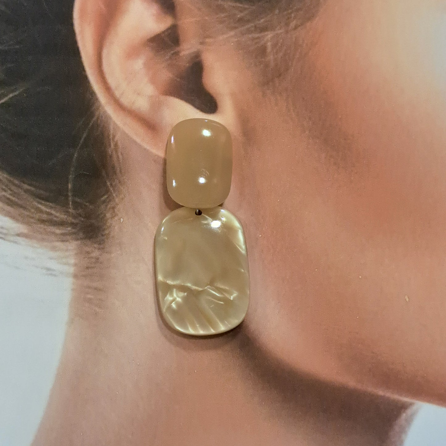 Boucles clips Ntombi grège BELLE MISS