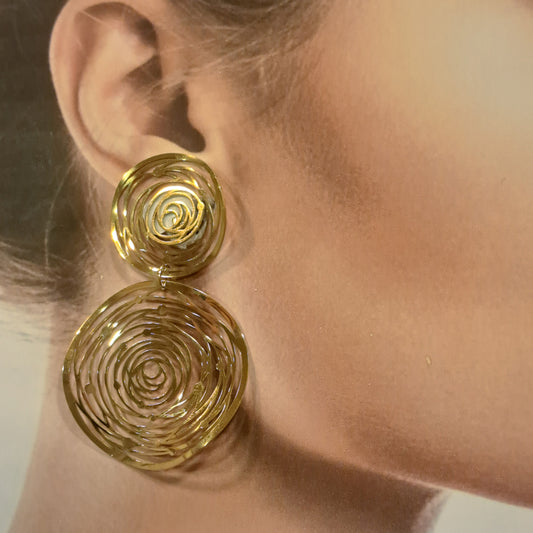 Boucles clips Dentelle or BELLE MISS