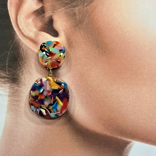 Boucles clips Nousra multicolore BELLE MISS