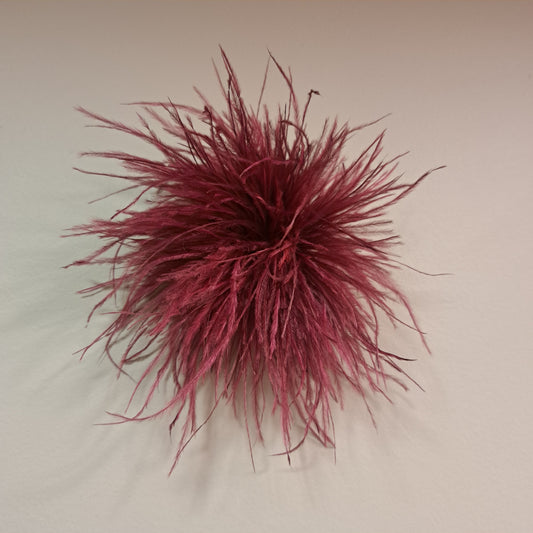 Broche Plume d'autruche bordeaux Fancy F