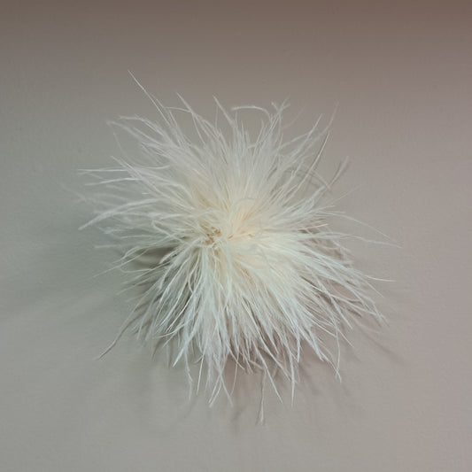 Broche Plume d'autruche écru Fancy F