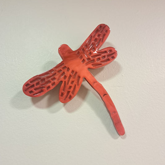 Broche Libellule orange foncé Fancy F
