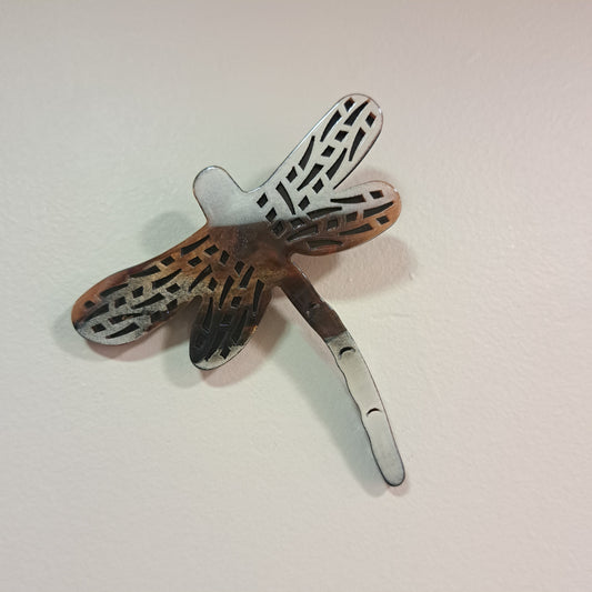 Broche Libellule marron style corne Fancy F