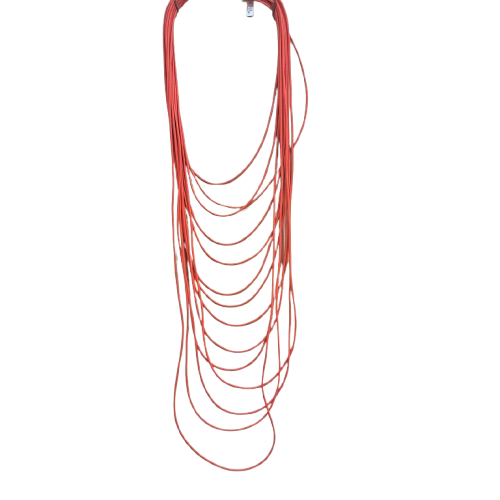 Collier sautoir Multirangs rouge Fancy