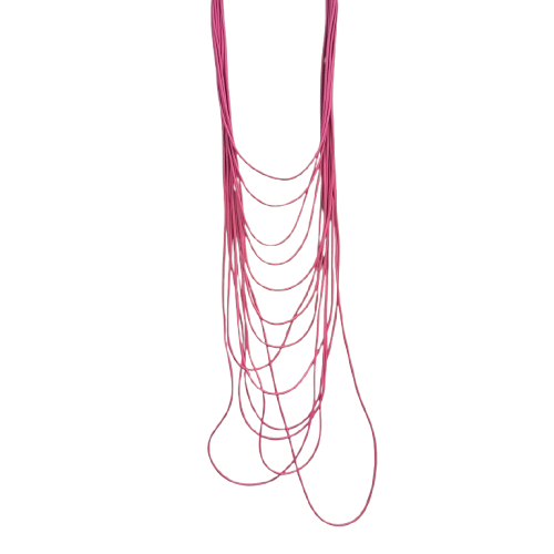 Collier sautoir Multirangs rose Fancy