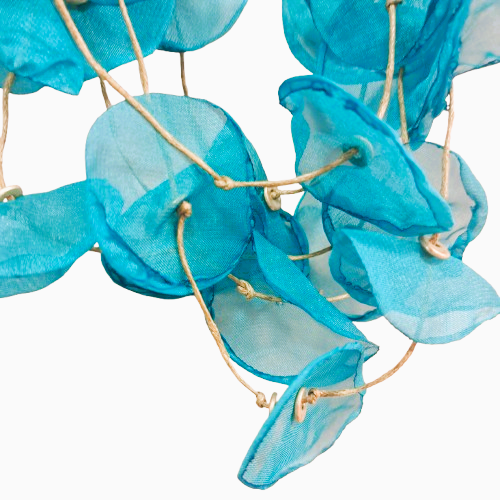 Collier Ras de cou Pétales turquoise Fancy F