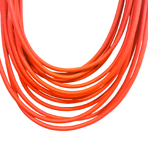 Collier Multirangs rouge Fancy