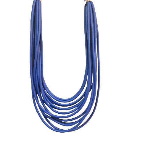 Collier Multirangs bleu Fancy