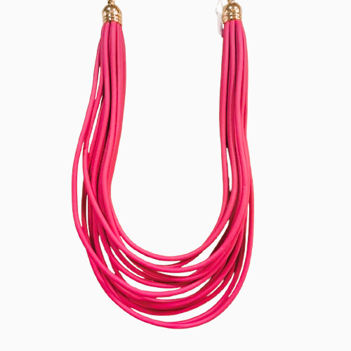 Collier Multirangs rose Fancy