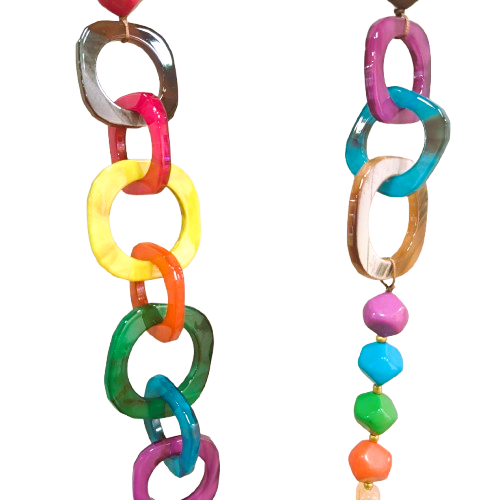 Collier Maillons et Perles multicolore FANCY F