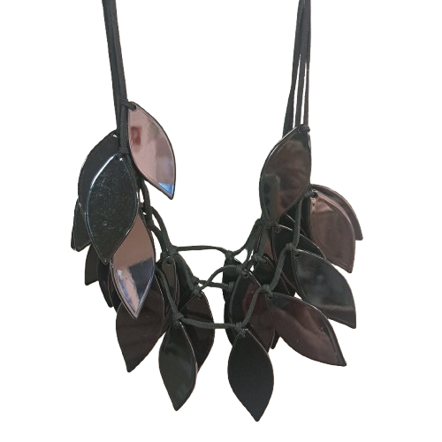 Collier Feuilles noir FANCY F