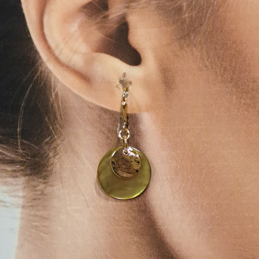 Boucles percées Dormeuse jaune or LA PETITE SARDINE