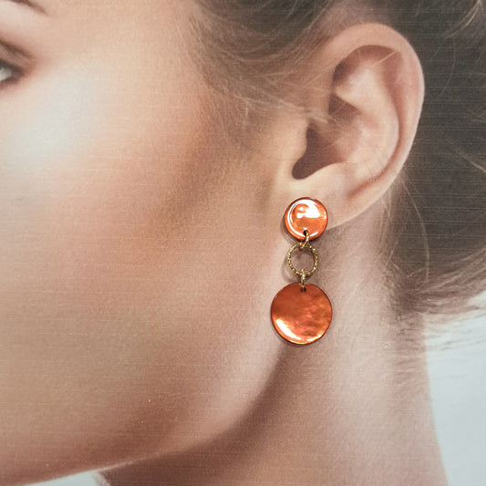 Boucles percées Véra orange LA PETITE SARDINE