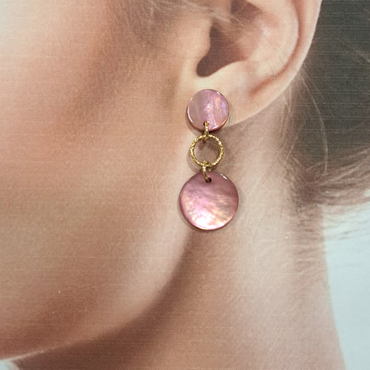 Boucles percées Véra rose LA PETITE SARDINE