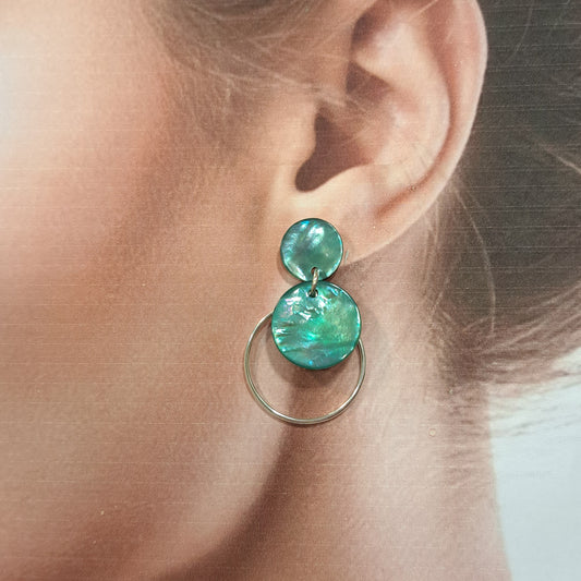 Boucles percées Adeline bleu lagon LA PETITE SARDINE