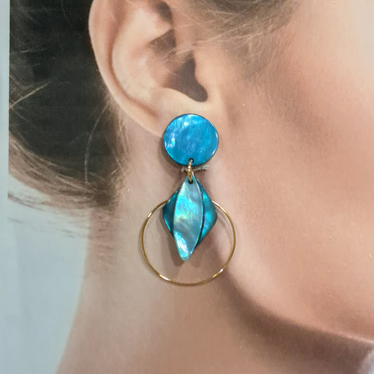 Boucles clips Losange bleu  LA PETITE SARDINE