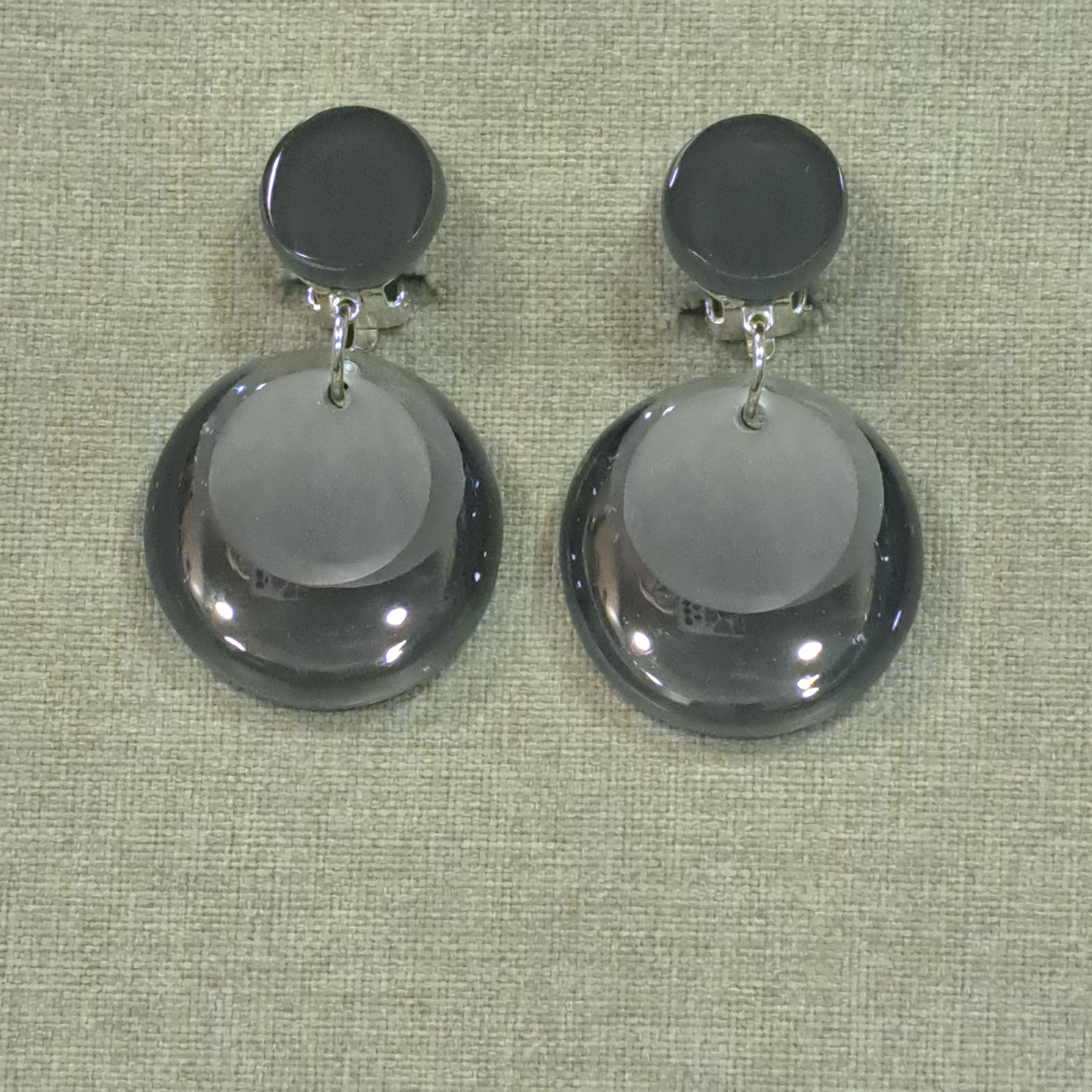 Boucles clips Toscane pendante gris VITO