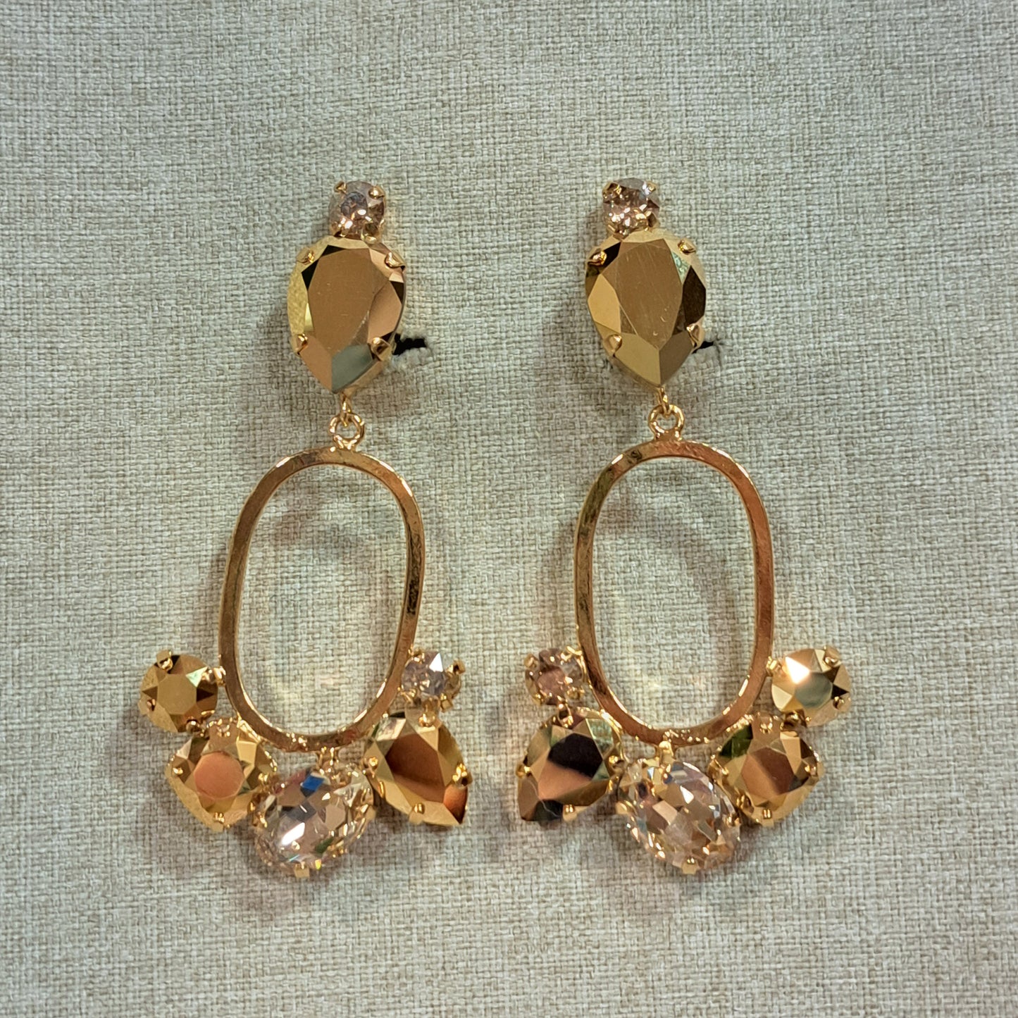 Boucles pendantes clips or CREZUS