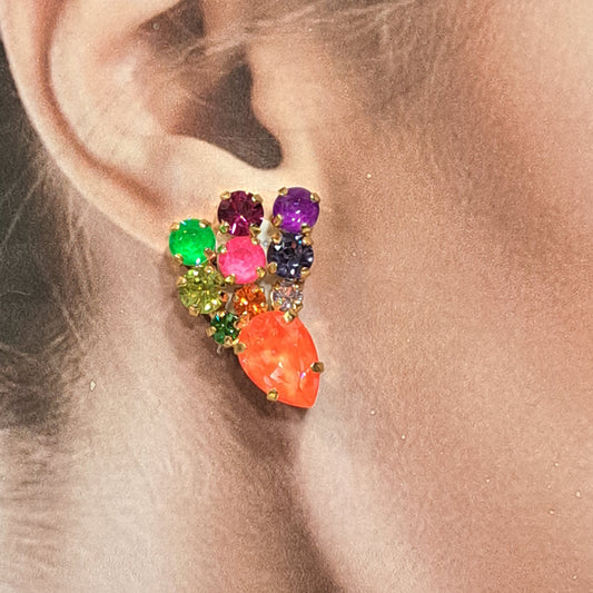 Boucles clips multicolore CREZUS