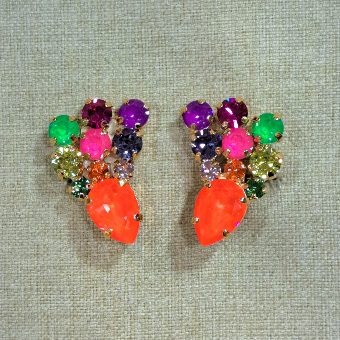 Boucles clips multicolore CREZUS