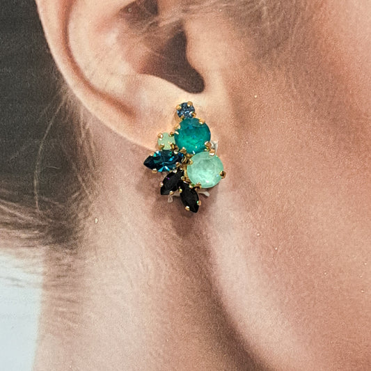 Boucles clips bleu CREZUS