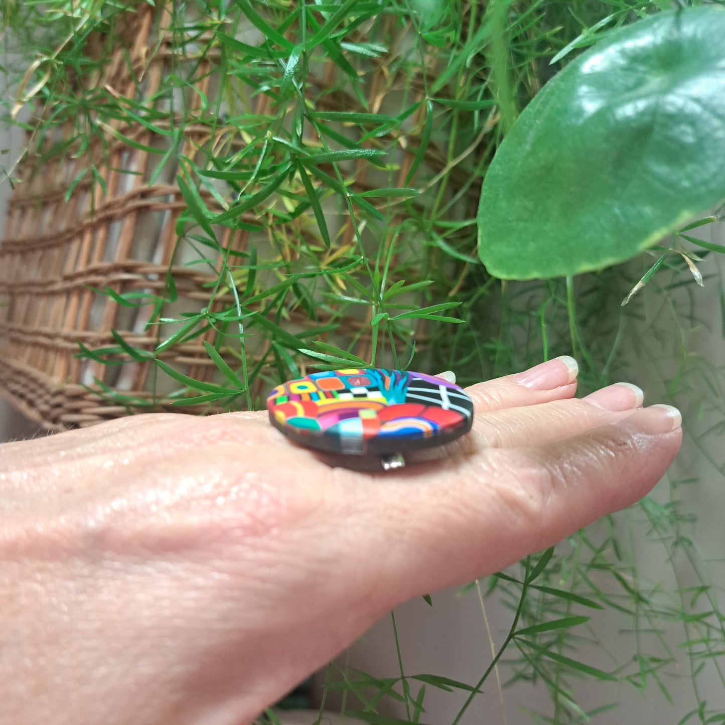 Bague Rond XL multicolore LIZ CREATIONS