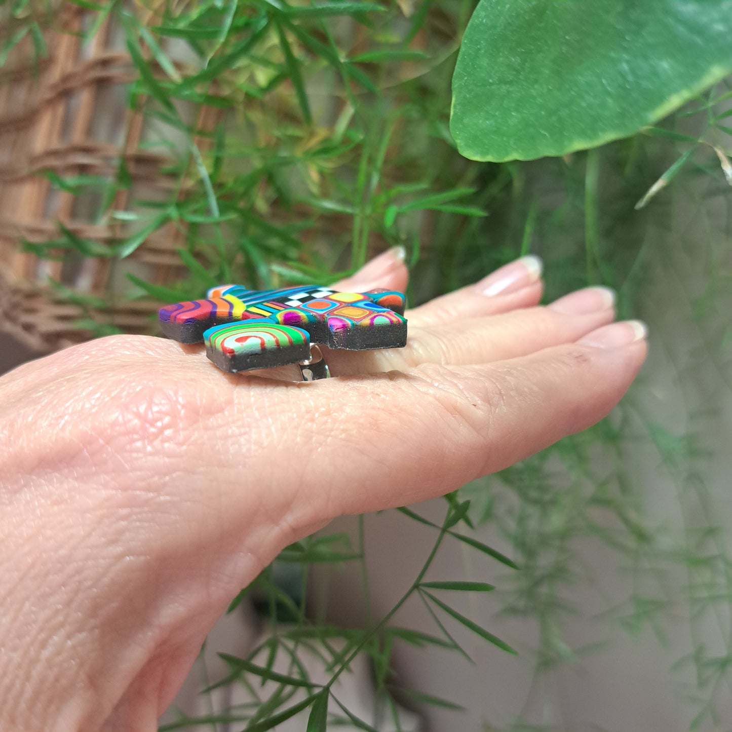 Bague Puzzle XL multicolore LIZ CREATIONS