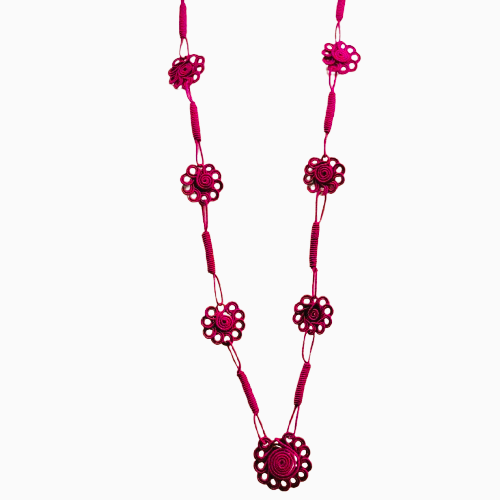 Collier sautoir COLI XL rose fuchsia NAF BIJOUX