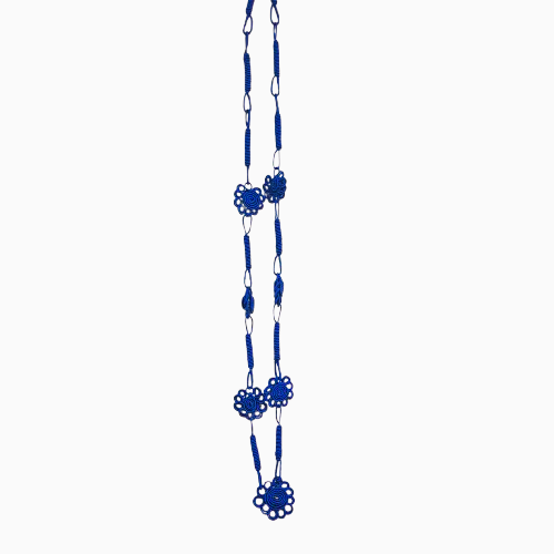 Collier sautoir Coli XL bleu indigo NAF BIJOUX